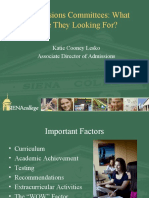 Admissions Committees: What Are They Looking For? Part II 2010