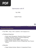 Optimization With R