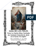 Guía de Los Fieles para La Santa Misa Cantada Del Sagrado Corazón de Jesús