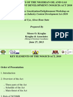 Key Elements The Nigerian Oil and Gas Content Development