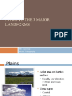 Intro To The 3 Major Landforms: Mr. Garraway Grade 7 Geography