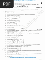 2nd PUC Mathematics Mid Term Nov 2015 PDF