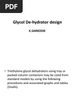 Glycol De-Hydrator Design