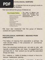 Fallacies Psychological Warfare1