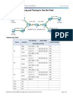 7.3.2.6 Packet Tracer - Pinging and Tracing To Test The Path