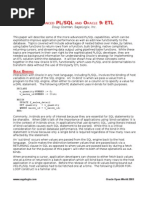 Advanced PL/SQL and Oracle 9i Etl