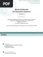 Model Reduction For Dynamical Systems 2