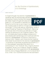 Origen, Eusebius, The Doctrine of Apokatastasis, and Its Relation To Christology