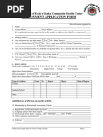 ICHC Employment Application