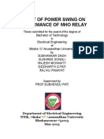 Effect of Power Swing On The Performance of Mho Relay