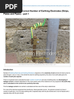 How To Determine Correct Number of Earthing Electrodes Strips Plates and Pipes Part 1