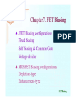 Chapter7. FET Biasing: JFET Biasing Configurations Fixed Biasing Self Biasing & Common Gate Voltage Divider