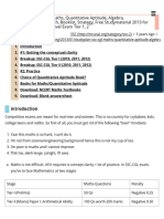 (Studyplan) SSC-CGL Maths, Quantitative Aptitude, Algebra, Trigonometry - Approach, Booklist, Strategy, Free Studymaterial 2013 For Combined Graduate Level Exam Tier 1, 2 - Mrunal