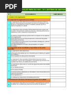 Checklist Iso 9001 2015