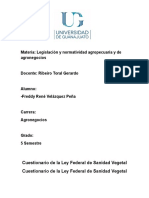 Cuestionario de La Ley Federal de Sanidad Vegetal