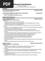 Resume Hendrickson