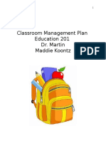 Classroom Management Plan