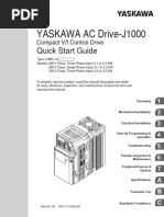 YASKAWA AC Drive-J1000: Quick Start Guide