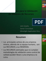 Metodologías para La Validación de Recursos Mineros