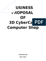 Business Proposal of 3D Cybercafe Computer Shop: Submitted by Alvin Valor