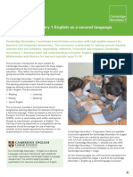 Cambridge Secondary 1 English As A Second Language Curriculum Framework PDF