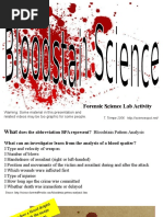 Forensic Science Lab Activity