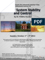 Power System Stability Sweden 20132