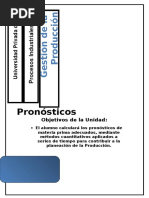 Ejercicios de Pronosticos