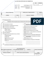 Planilla de Solicitud de Documentos