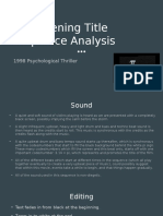 Pi - Opening Title Sequence Analysis