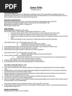 James Dirks Resume - M Ed Final