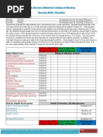 Nursing Skills Checklist - RT