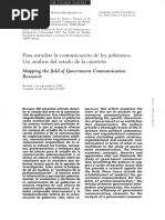 Para Estudiar La Comunicación de Los Gobiernos. Un Análisis Del Estado de La Cuestión