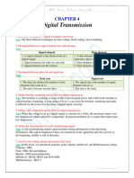 Chapter 4 - Digital Transmission - Exercise Question With Solution