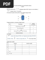 Analisis Sistem Dalam Teknik Kimia