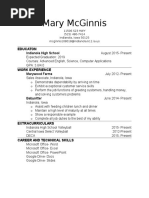 Mary Mcginnis Resume