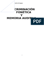 Discriminacion Fonetica y Memoria Auditiva