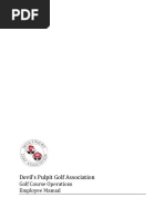 Golf Course Operations Manual - 2015