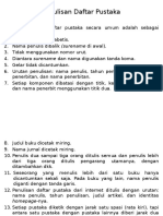 Penulisan Daftar Pustaka