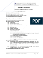 Syllabus For NISM Research Analyst Exam