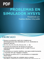 Problemas en Simulador Hysys