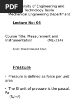 University of Engineering and Technology Taxila Mechanical Engineering Department