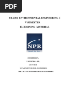 Ce2304 Environmental Engineering 1