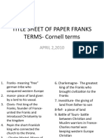 Title Sheet of Paper Franks TERMS-Cornell Terms: APRIL 2,2010