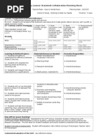 21 Century Learner Standards Collaboration Planning Sheet: Content Standards/Benchmarks/Indicators