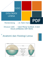 Afakia, Psedofakia, Dislokasi Lensa