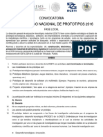 Convocatoria Local XVIII Concurso Nacional de Prototipos