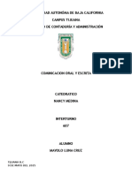 Oral y Escrita Trabajo Final