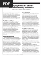 Developing Metrics For Effective For Is Governance