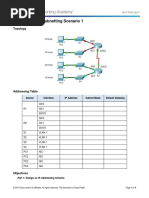 9.1.4.6 Packet Tracer - Subnetting Scenario 1 Instructions